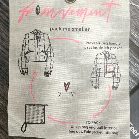NWT Free People Movement x Hatch XS X-Small Printed Puffer Jacket Packable Coat - Picture 14 of 16